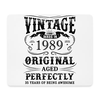 Vintage Made In 1989 35 Years Of Being Awesome - Mouse Pad (horizontal) - white - Front