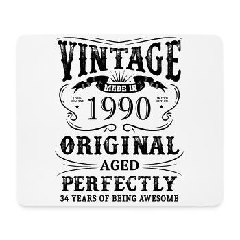 Vintage Made In 1990 34 ans d’être génial - Tapis de souris (format paysage) - blanc - Devant