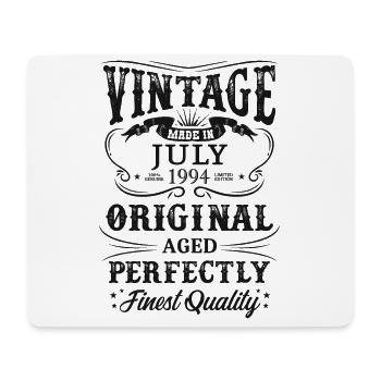 Vintage Made In 1994 Baujahr Juli 1994 Geboren - Mousepad (Querformat) - Weiß - Vorne