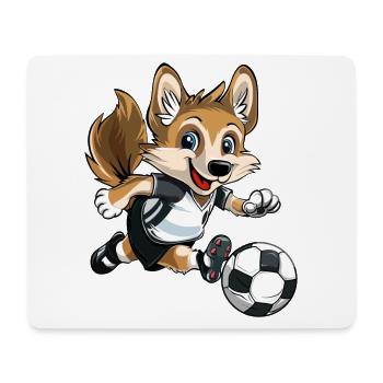 Fußball Hund Tier Fußballer Sturm Fan Team Europa - Mousepad (Querformat) - Weiß - Vorne