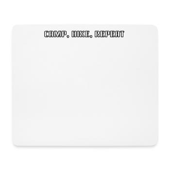 Camping - Camper, faire de la randonnée, répéter - Tapis de souris (format paysage) - blanc - Devant