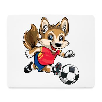 Football Espagne Chien Animal Football Fan Team - Tapis de souris (format paysage) - blanc - Devant