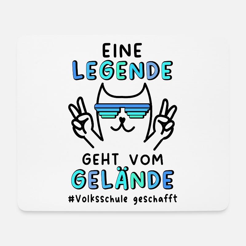 Volksschule Abgänger 2024 Tschüss Volksschule - Mousepad (Querformat) - Weiß