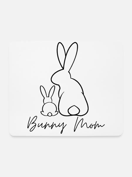 Bunny Mom - Mouse Pad (horizontal) - white