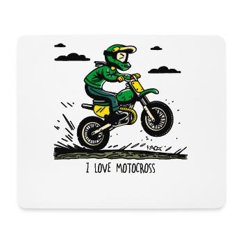 I love motocross - Mouse Pad (horizontal) - white - Front