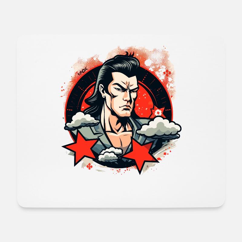 Der attraktivste japanische Mann - Mousepad (Querformat) - Weiß