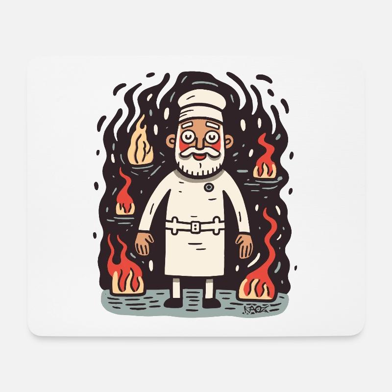 Der Bäcker aus der Höllen-Gute-Bäckerei - Mousepad (Querformat) - Weiß