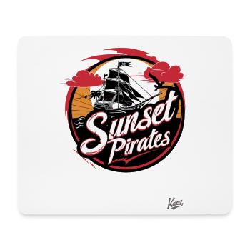 Le bateau des pirates du coucher du soleil : Voile - Tapis de souris (format paysage) - blanc - Devant