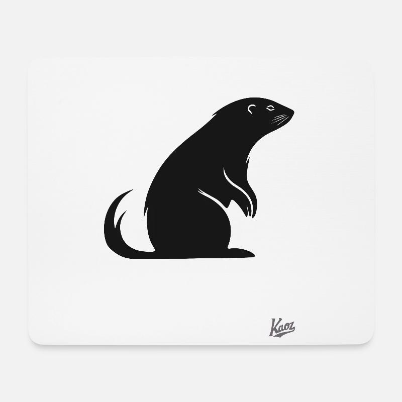 Pop geht das Wiesel - Mousepad (Querformat) - Weiß