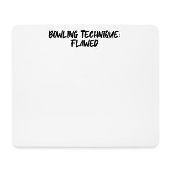 Bowling - Technique de bowling : Imparfaite - Tapis de souris (format paysage) - blanc - Devant
