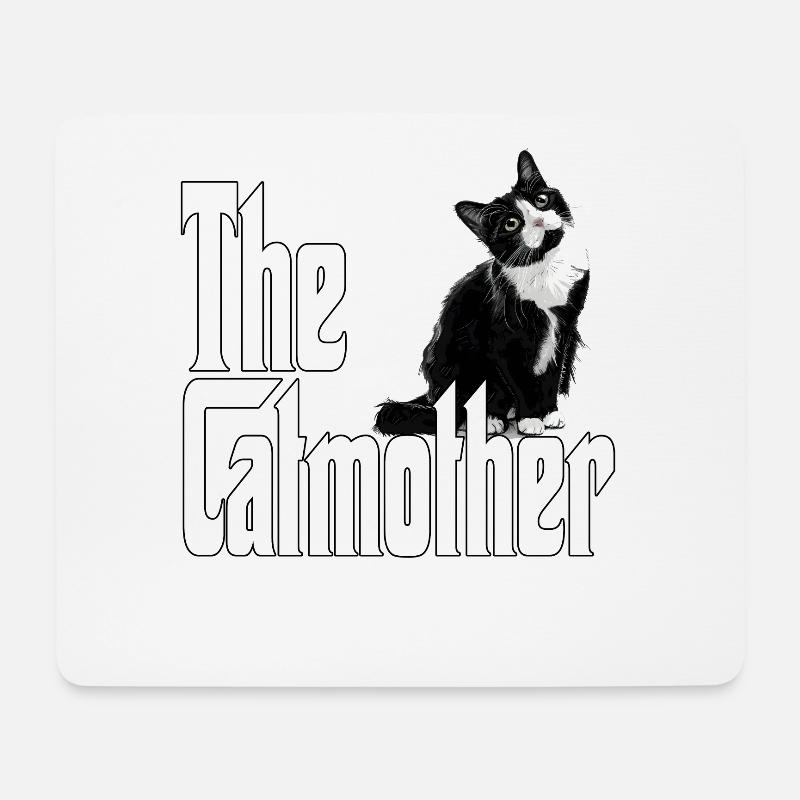 Katze Mutter La Catmother Chat Crazy Maman Maman - Tapis de souris (format paysage) - blanc