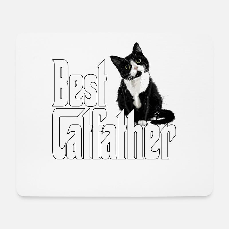 Cat Dad Best Catfather Ever Crazy Cat Father Kitty - Mousepad (Querformat) - Weiß