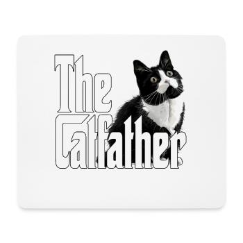 Chat Papa Le Catfather Chat Fou Père Kitty Daddy - Tapis de souris (format paysage) - blanc - Devant