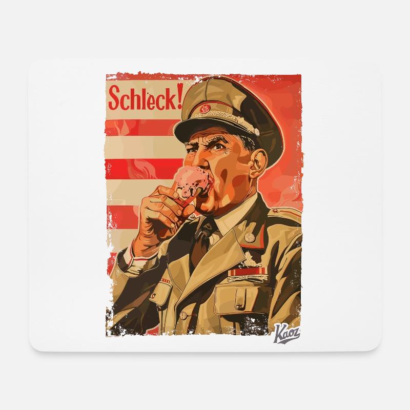 Eiscreme für den dummen Diktator – Schleck - Mousepad (Querformat) - Weiß