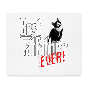 Chat Papa Meilleur Catfather Jamais Fou Chat Père Kitty - Tapis de souris (format paysage) - blanc - Devant