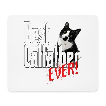 Chat Papa Meilleur Catfather Jamais Fou Chat Père Kitty - Tapis de souris (format paysage) - blanc - Devant