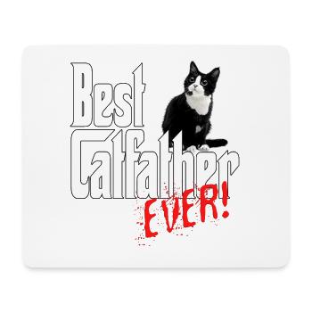 Chat Papa Meilleur Catfather Jamais Fou Chat Père Kitty - Tapis de souris (format paysage) - blanc - Devant