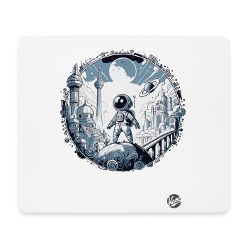Futuristische Astronaut "Entdecker der Zukunft" - Mousepad (Querformat) - Weiß - Vorne