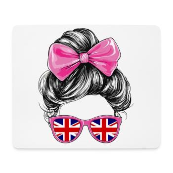 United Kingdom UK Flag Woman Sunglasses - Mouse Pad (horizontal) - white - Front
