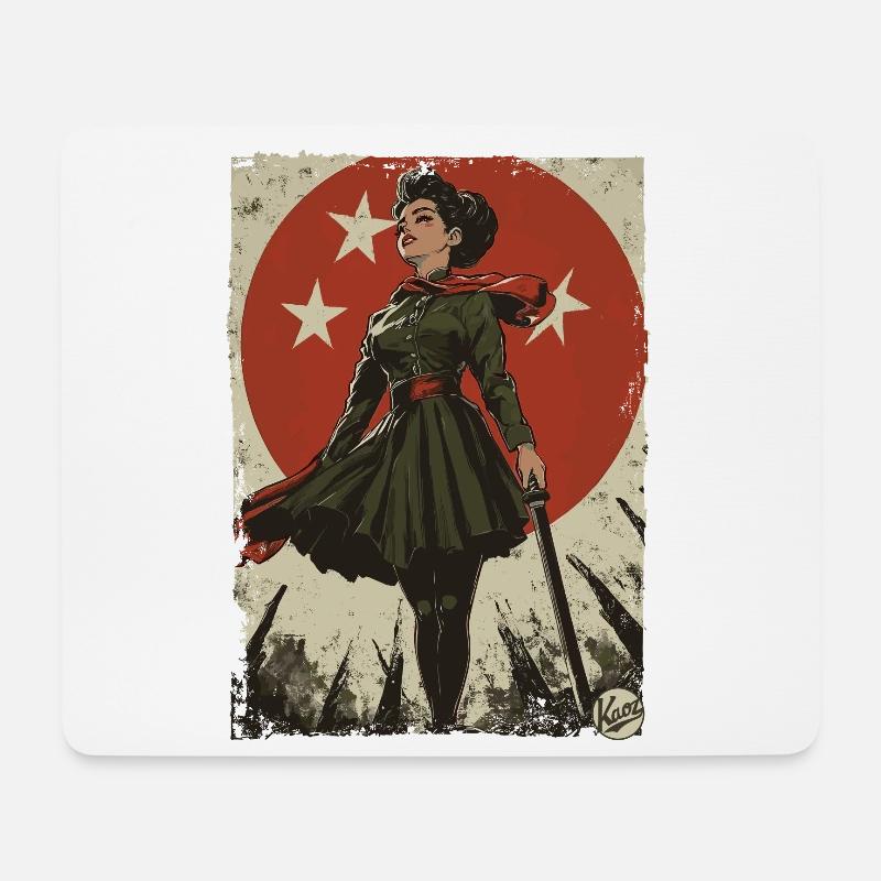 Vintage Sozialismus Kommunismus Propaganda - Mousepad (Querformat) - Weiß