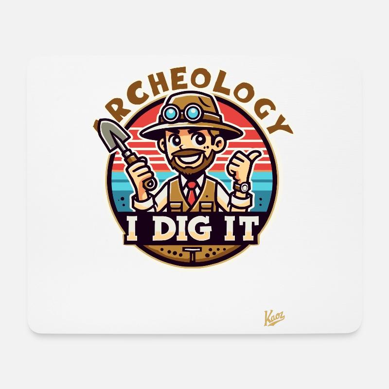 Ich liebe es - Archäologie - Mousepad (Querformat) - Weiß