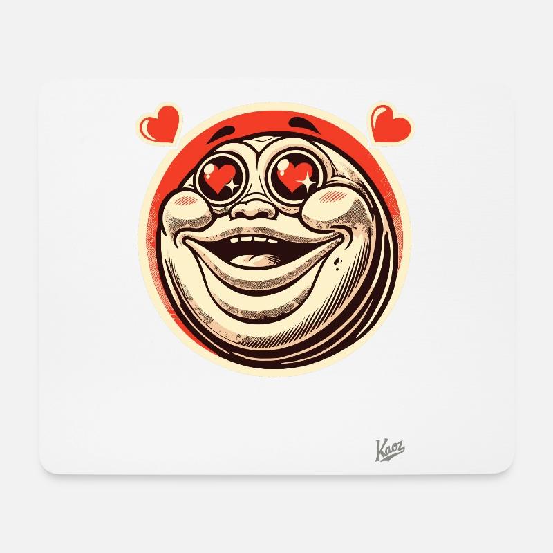 Dicker Mann mit Herzen der Liebe - Mousepad (Querformat) - Weiß