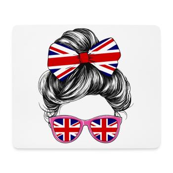 United Kingdom UK Flag Woman Sunglasses - Mouse Pad (horizontal) - white - Front