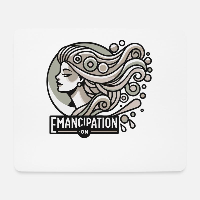 Emanzipation an - Mousepad (Querformat) - Weiß