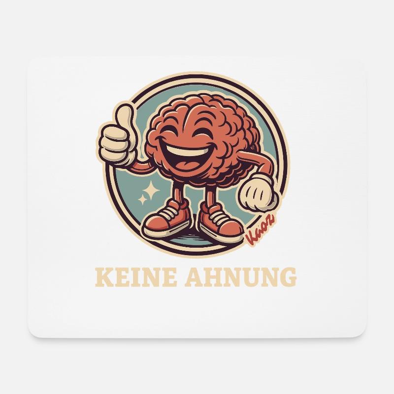 Keine Ahnung Gehirn - Mousepad (Querformat) - Weiß