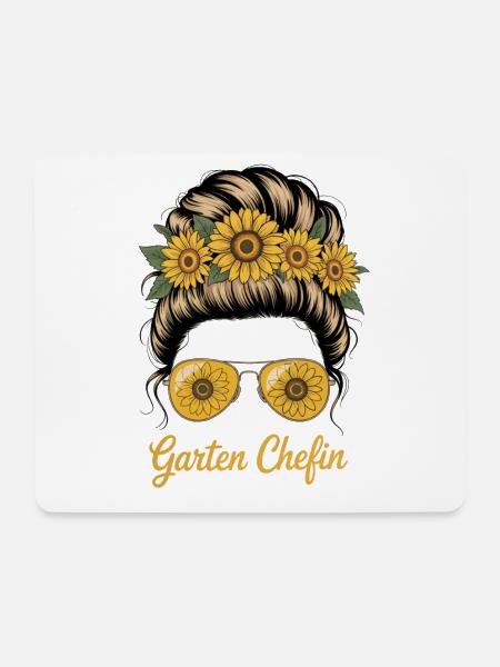 Garten Chefin Hobbygärtnerin Gärtnerei Sonnenblume - Mousepad (Querformat) - Weiß