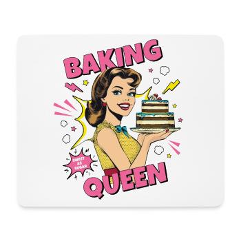 Backen Torte Backkönigin Backfee Bäckerin Pop Art - Mousepad (Querformat) - Weiß - Vorne