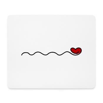 heart ornaments - Mouse Pad (horizontal) - white - Front
