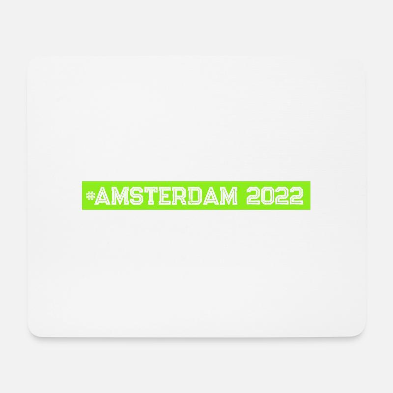 Amsterdam 2022 - Mousepad (Querformat) - Weiß