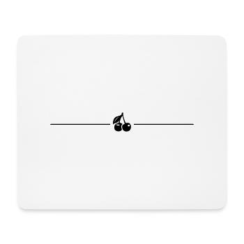 Kirschen linie - Mousepad (Querformat) - Weiß - Vorne