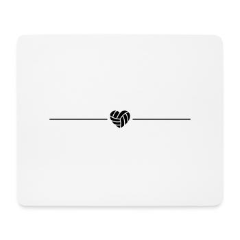 Volleyball Line Heart - Mouse Pad (horizontal) - white - Front