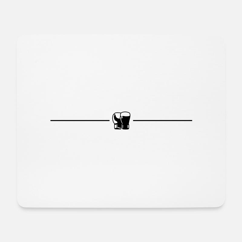 Boxhandschuhe Linie - Mousepad (Querformat) - Weiß