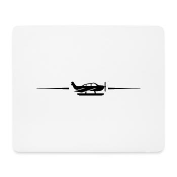 Flugzeug Linie - Mousepad (Querformat) - Weiß - Vorne