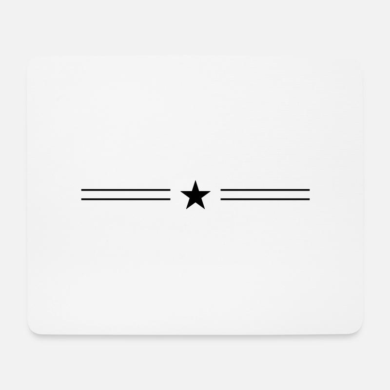 Stern Linie - Mousepad (Querformat) - Weiß
