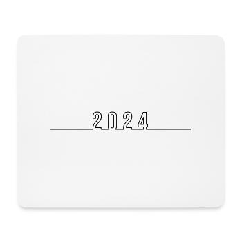 2024 Jahr - Mousepad (Querformat) - Weiß - Vorne