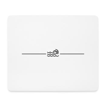 Symbole de ligne d’onde - Tapis de souris (format paysage) - blanc - Devant