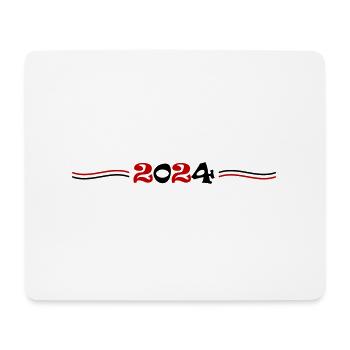 2024 Jahr - Mousepad (Querformat) - Weiß - Vorne