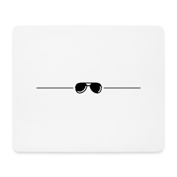 symbole de ligne de lunettes de soleil - Tapis de souris (format paysage) - blanc - Devant