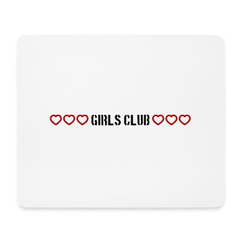Girls Club herzchen - Mousepad (Querformat) - Weiß - Vorne