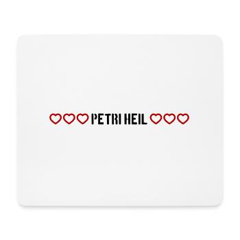 Petri Heil herzchen Fischen - Mousepad (Querformat) - Weiß - Vorne