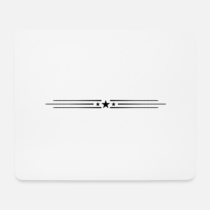 Stern Linie Element - Mousepad (Querformat) - Weiß