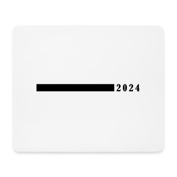 2024 Jahr - Mousepad (Querformat) - Weiß - Vorne
