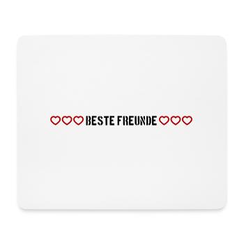 Freundschaft Beste Freunde Herz Liebe - Mousepad (Querformat) - Weiß - Vorne
