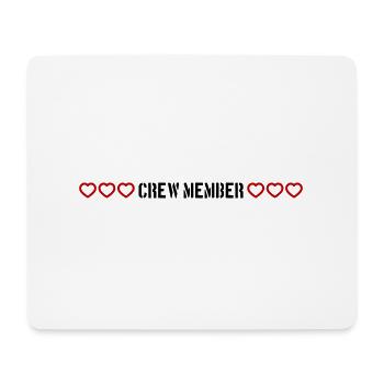 Crew Mitglied Herz Liebe - Mousepad (Querformat) - Weiß - Vorne