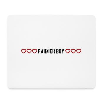 Fermier garçon coeur amour - Tapis de souris (format paysage) - blanc - Devant