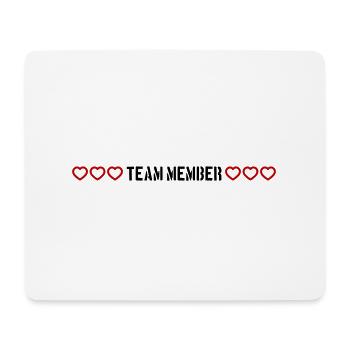 Team Member Heart Love - Mouse Pad (horizontal) - white - Front